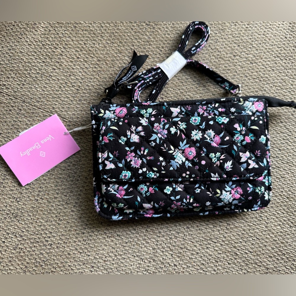 Vera Bradley Botanical Ditsy RFID Wallet Crossbody